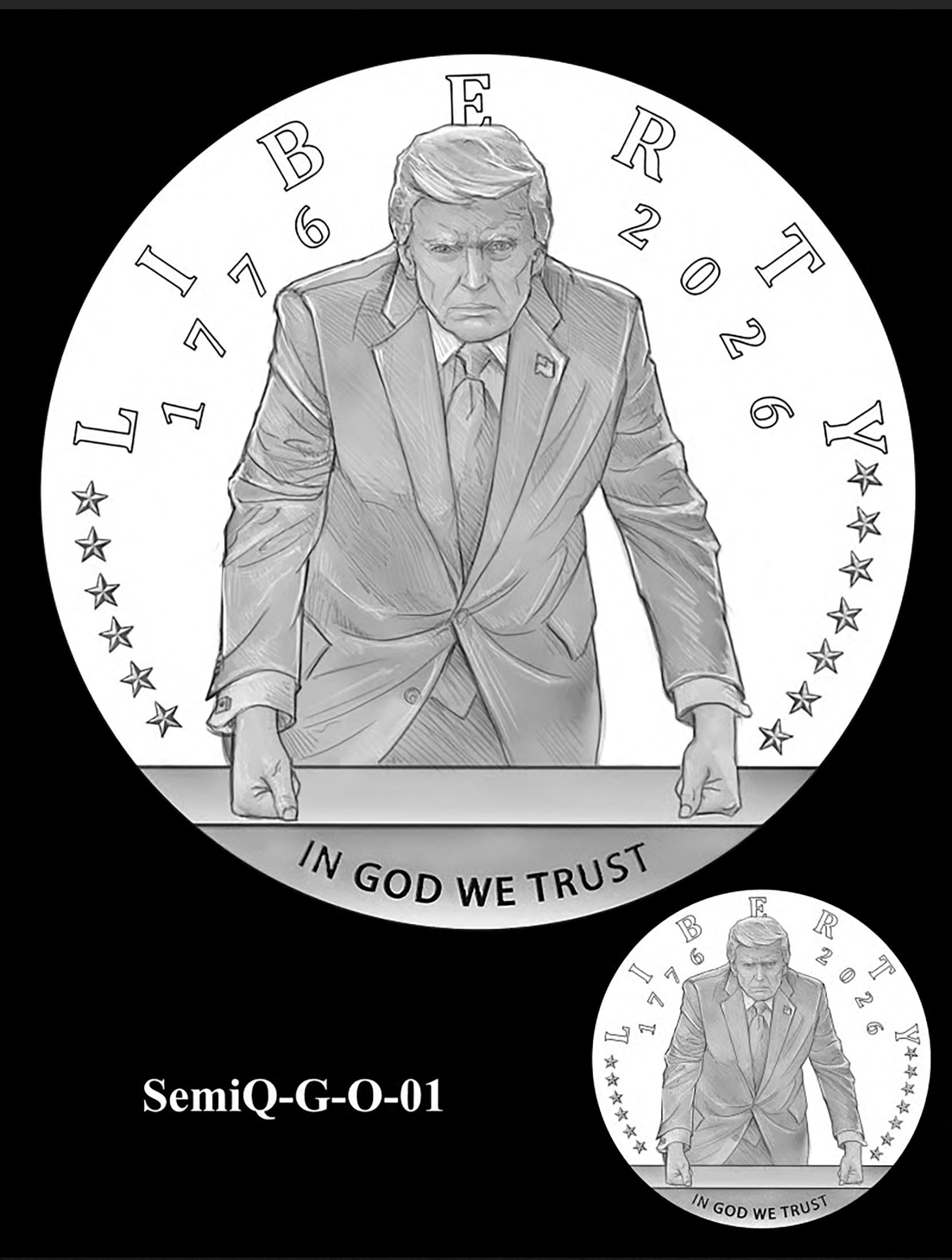 Trump coin design