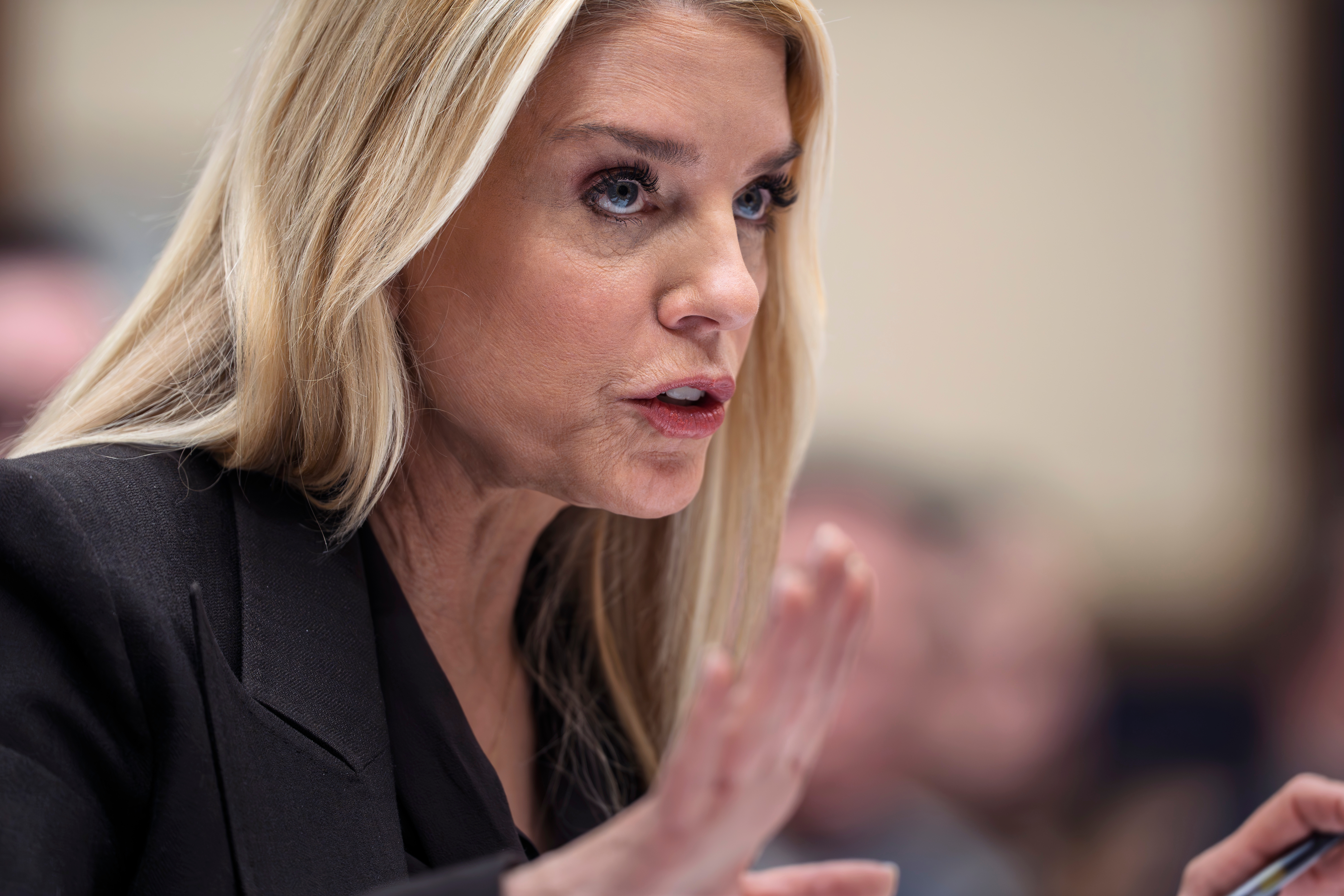 Attorney General Pam Bondi testifies before a House Judiciary Committee oversight hearing on Capitol Hill in Washington, Wednesday, Feb. 11, 2026, in Washington. (AP Photo/J. Scott Applewhite)