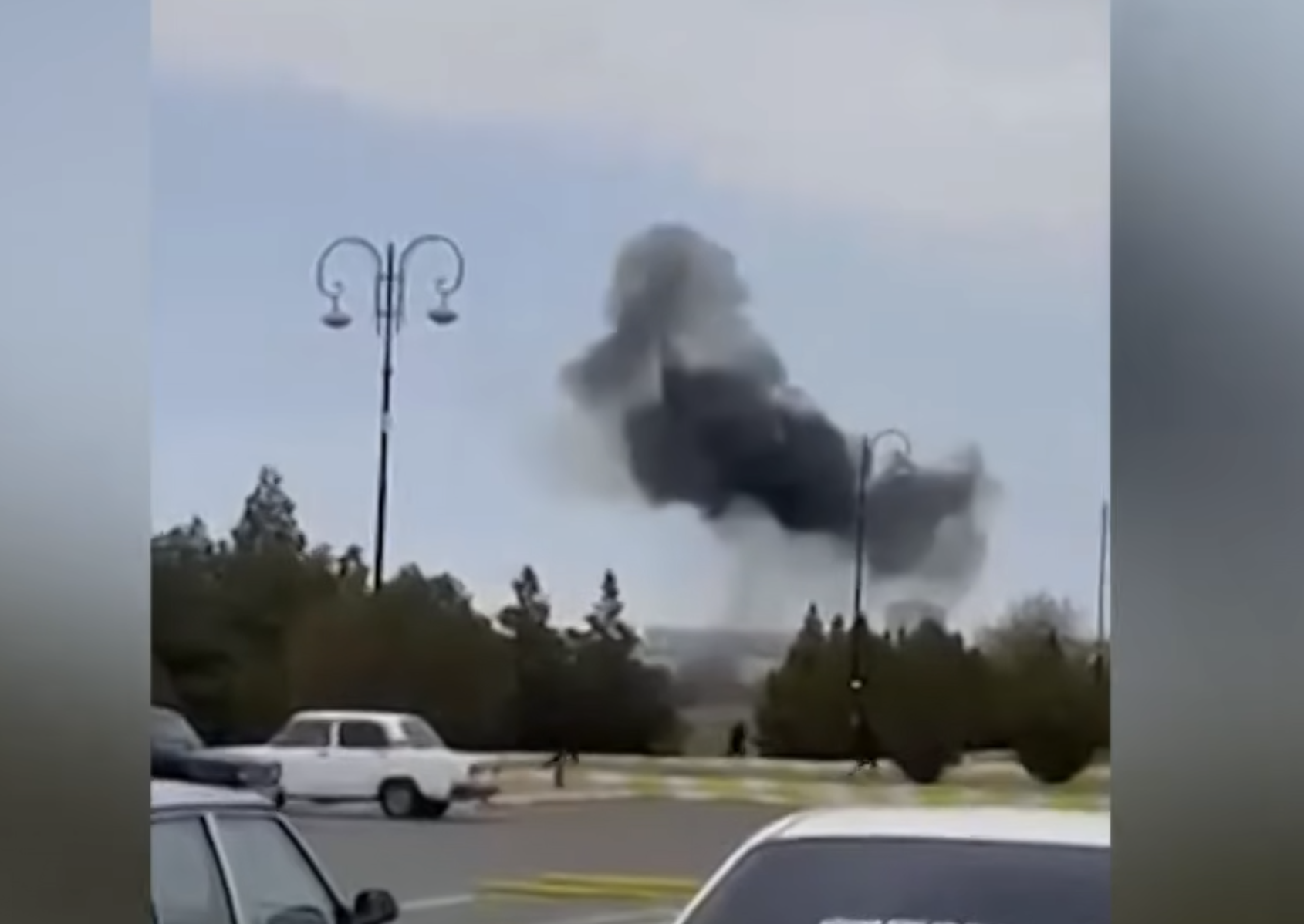 An Iranian drone strikes the terminal building of the airport in Nakhchivan