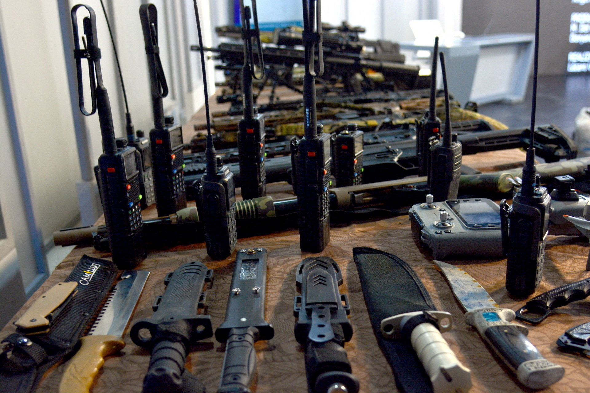 Gear and weapons seized from a Florida-registered speedboat are displayed for the media, as Cuban authorities confirmed Roberto Alvarez Avila died on March 4 from injuries sustained after Cuban forces confronted armed Cuban nationals who entered Cuban waters from the United States on February 25, in Havana, Cuba, February 27, 2026. Omara Garcia Mederos/ACN/Handout via REUTERS ATTENTION EDITORS - THIS IMAGE HAS BEEN SUPPLIED BY A THIRD PARTY REFILE - CORRECTING INFORMATION "DISPLAYED FOR THE MEDIA, AFTER CUBAN AUTHORITIES CONFIRMED" TO "DISPLAYED FOR THE MEDIA, AS CUBAN AUTHORITIES CONFIRMED
