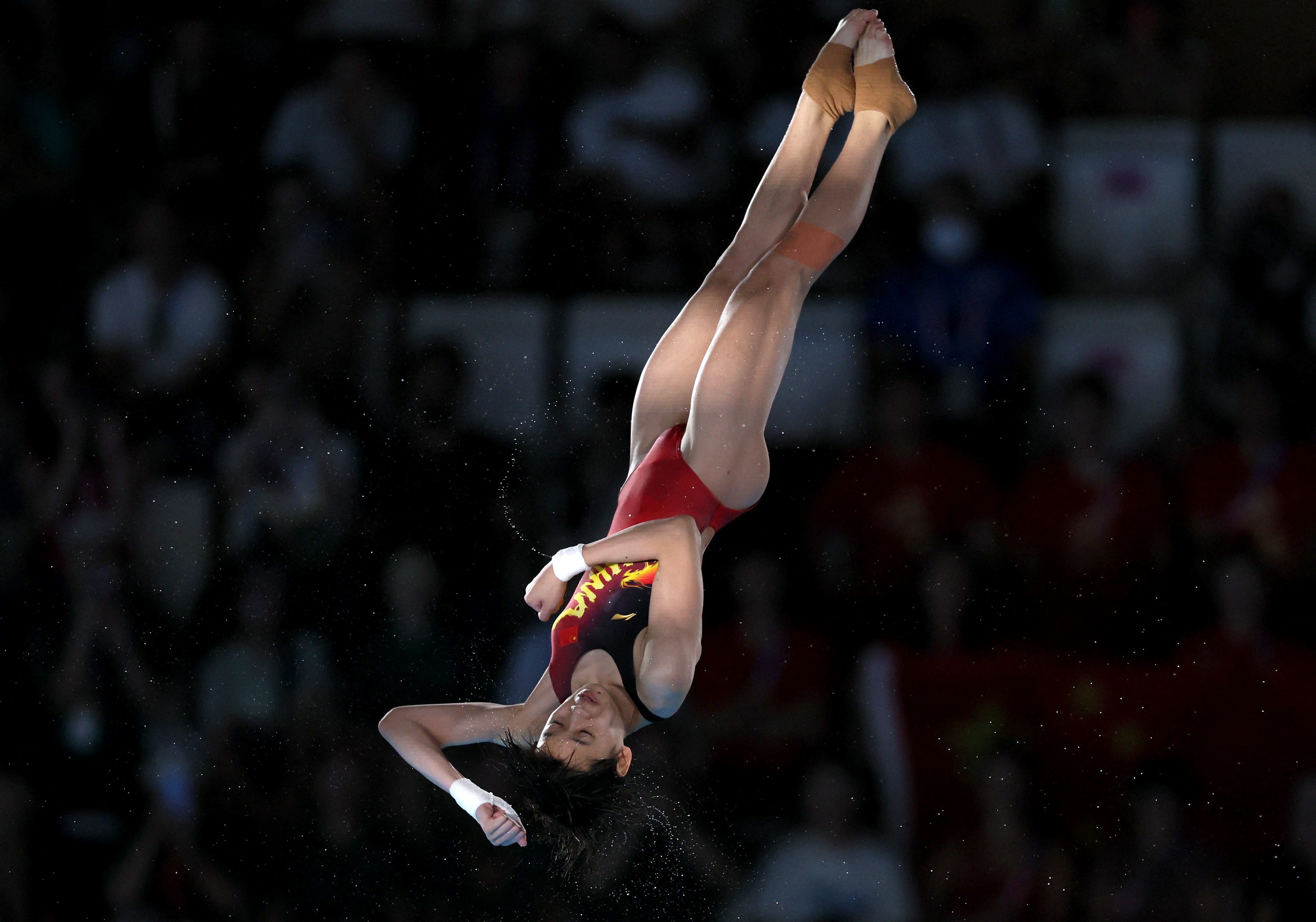 Paris 2024 Olympics - Diving - Women's 10m Platform Final - Aquatics Centre, Saint-Denis, France - August 06, 2024. Hongchan Quan of China in action. REUTERS/Leah Millis