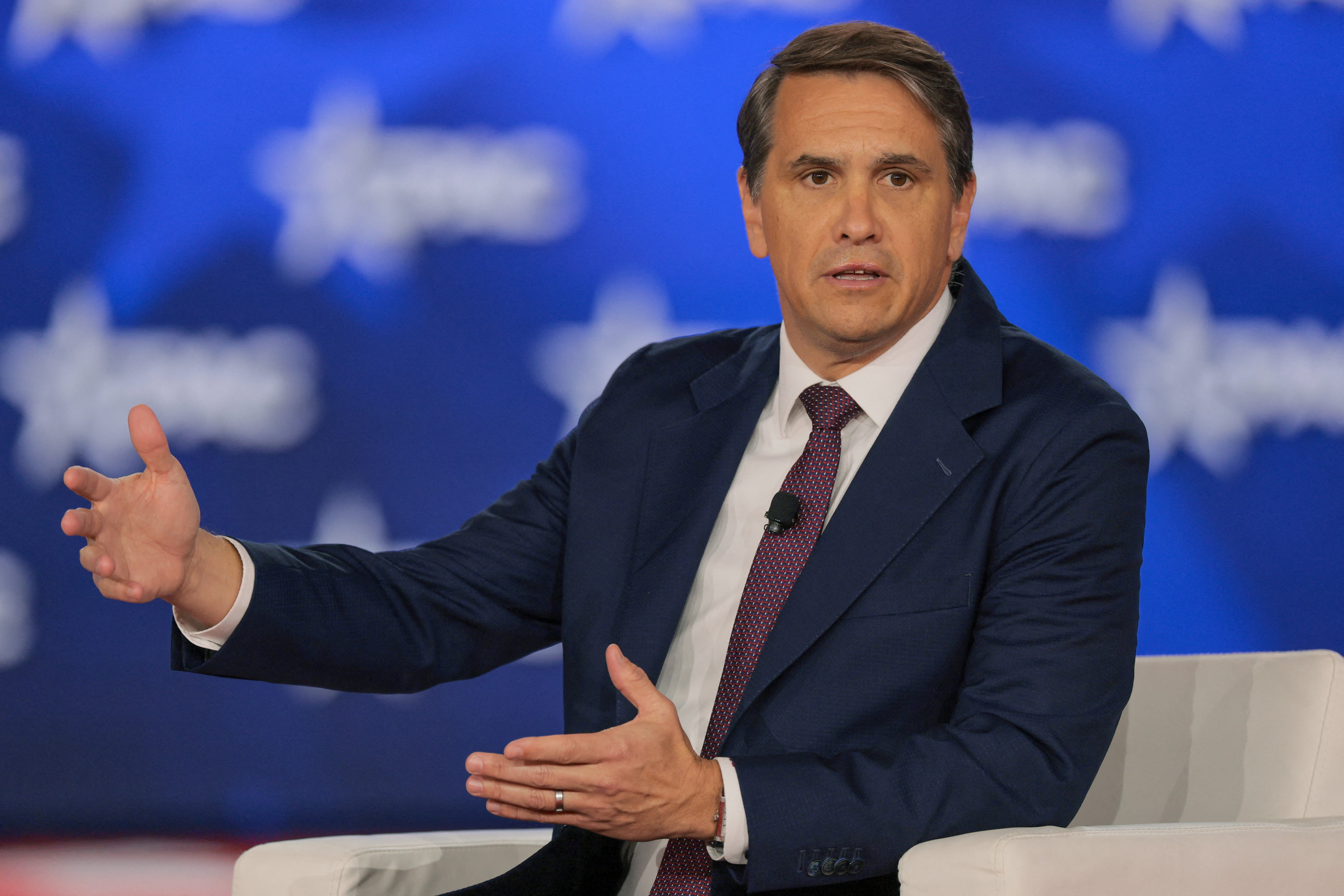 Todd Blanche, U.S. deputy attorney general, speaks during the 2026 Conservative Political Action Conference 