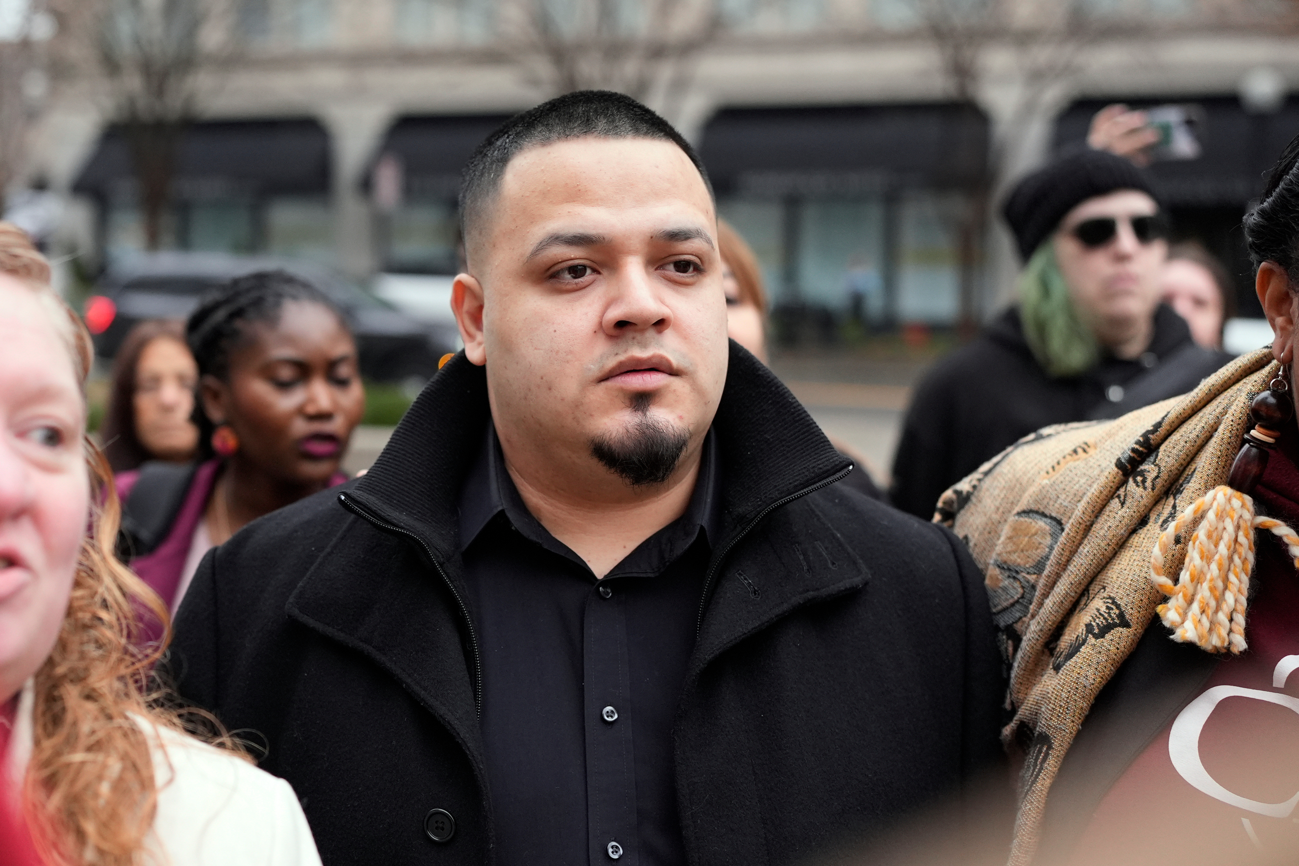FILE - Kilmar Abrego Garcia arrives at the federal courthouse, Feb. 26, 2026, in Nashville, Tenn. (AP Photo/George Walker IV, File)