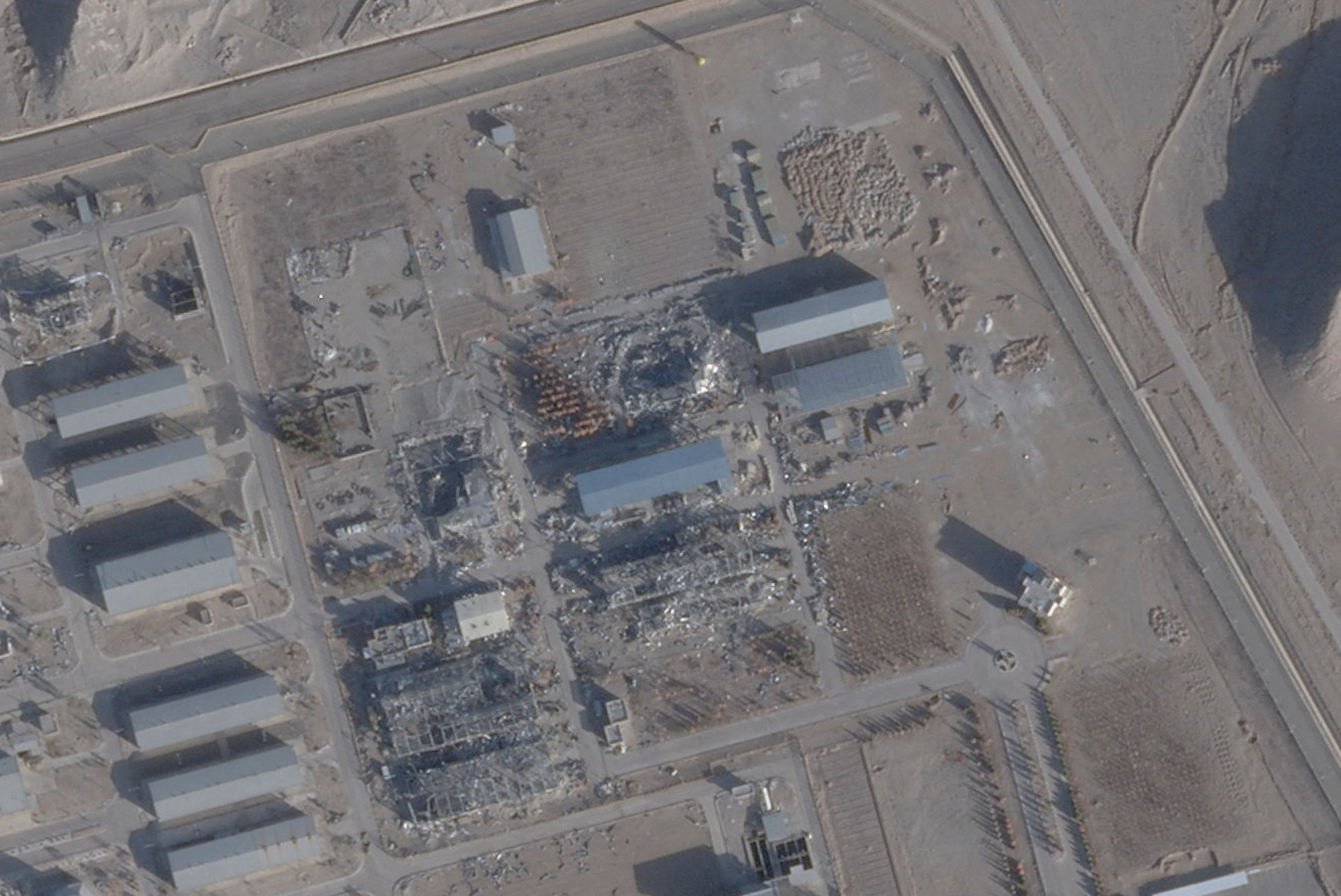 FILE PHOTO: A satellite imagery taken on February 1, 2026, shows a new roof over a previously destroyed building at Isfahan nuclear site, Iran. 2026 PLANET LABS PBC/Handout via REUTERS THIS IMAGE HAS BEEN SUPPLIED BY A THIRD PARTY. MANDATORY CREDIT./File Photo
